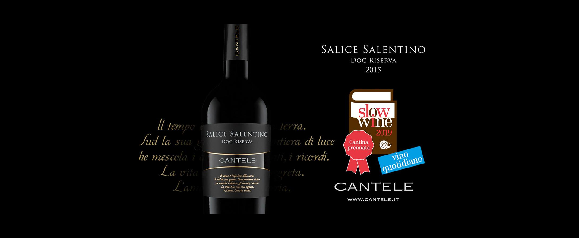 Cantele Salice Salentino wins Slow Wine award for “daily wine”